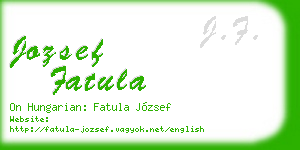 jozsef fatula business card
